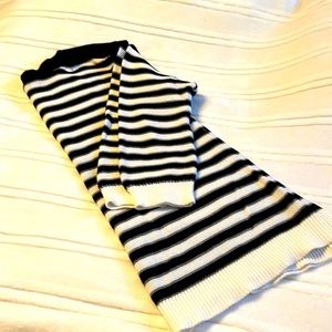 Lane Bryant Black & White Stripped Long Sleeve Sweater